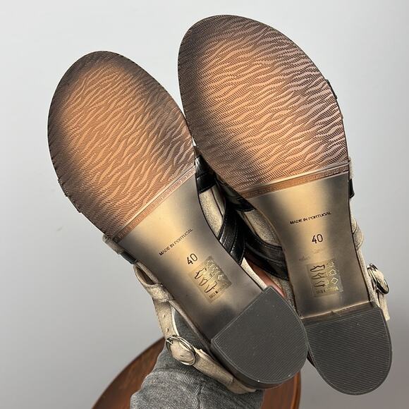 Unity in Diversity Happy strappy multicolor suede slingback sandals size 9 - Picture 5 of 8